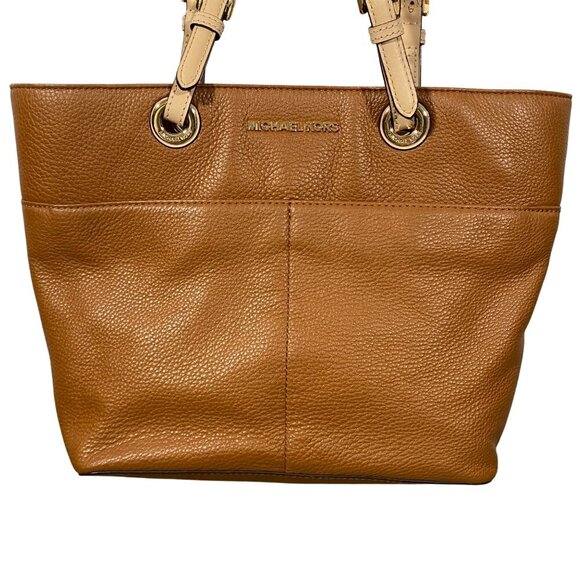 Michael Kors Bedford pebbled leather Top Zip Pocket Handbag Tote 30H4GBFT6L - Picture 1 of 16
